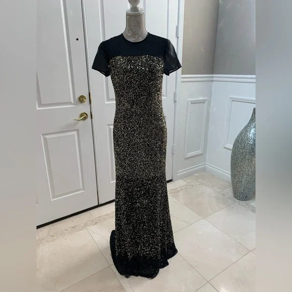 slim fit dress slacks Pernilla Placement Printed Belted Short Dress Gold – APOELLA